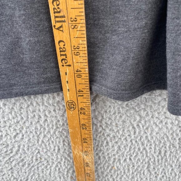 Garnet Hill Dress Womens Large Gray Tank Surplice Neck Terry Pleat Stretch Knit - Picture 10 of 11